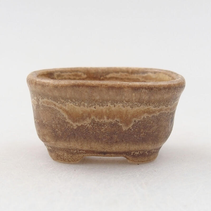 Mini bonsai bowl 3.5 x 2 x 2 cm, color brown