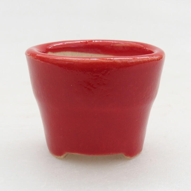 Mini bonsai bowl 3.5 x 3.5 x 2.5 cm, color red