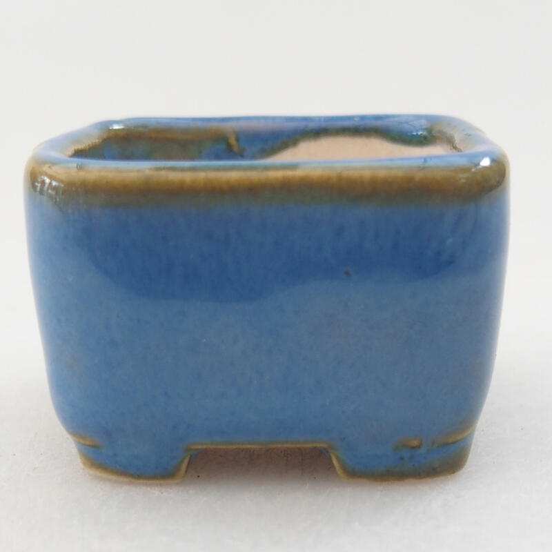 Mini bonsai bowl 3.5 x 3.5 x 2.5 cm, color blue