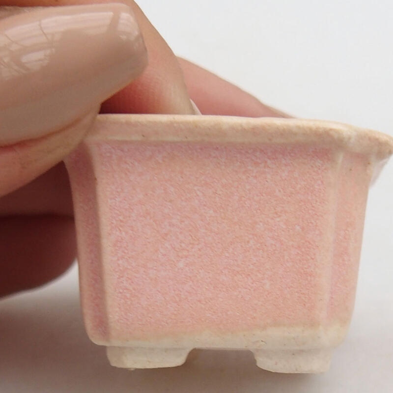 Mini bonsai bowl 3.5 x 3.5 x 2.5 cm, color pink