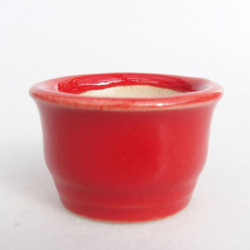 Mini bonsai bowl 3.5 x 3.5 x 2 cm, color red