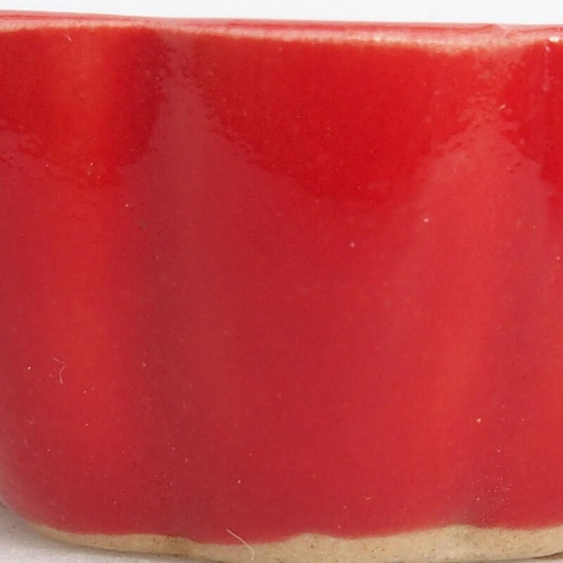 Mini bonsai bowl 3.5 x 3.5 x 2 cm, color red