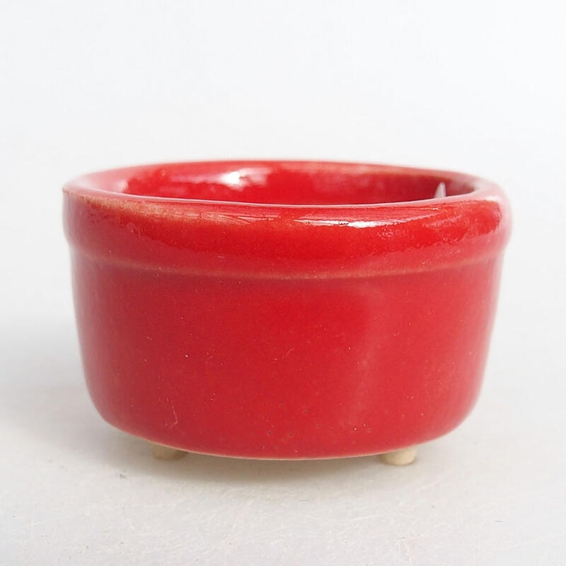 Mini bonsai bowl 3.5 x 3.5 x 2 cm, color red