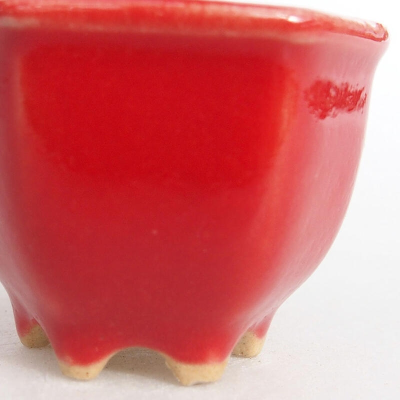 Mini bonsai bowl 3.5 x 3.5 x 3 cm, color red