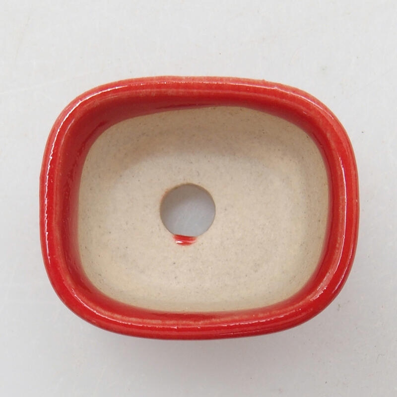 Mini bonsai bowl 3 x 2.5 x 2 cm, color red