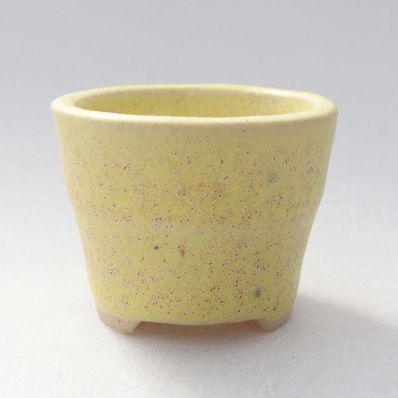 Mini bonsai bowl 3 x 3 x 2.5 cm, color yellow