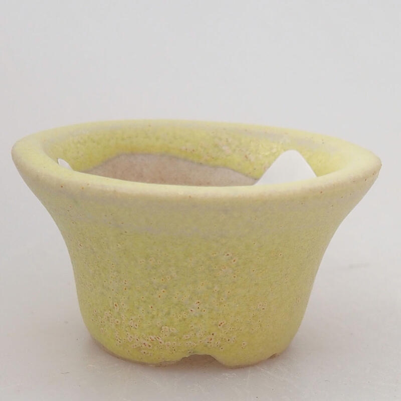 Mini bonsai bowl 3 x 3 x 2 cm, color yellow