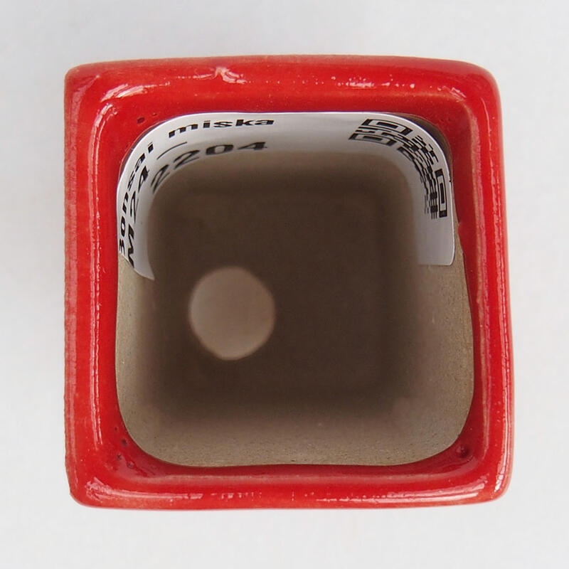 Mini bonsai bowl 3 x 3 x 5.5 cm, color red