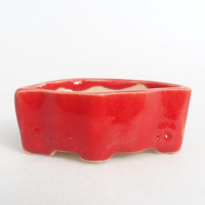 Mini bonsai bowl 4.5 x 3 x 2 cm, color red