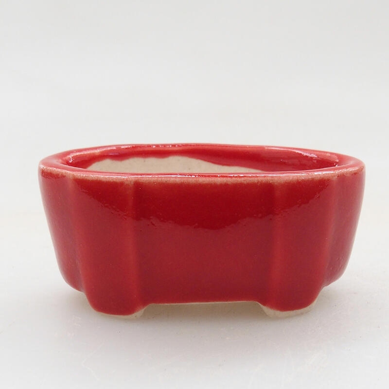 Mini bonsai bowl 4.5 x 3 x 2 cm, color red