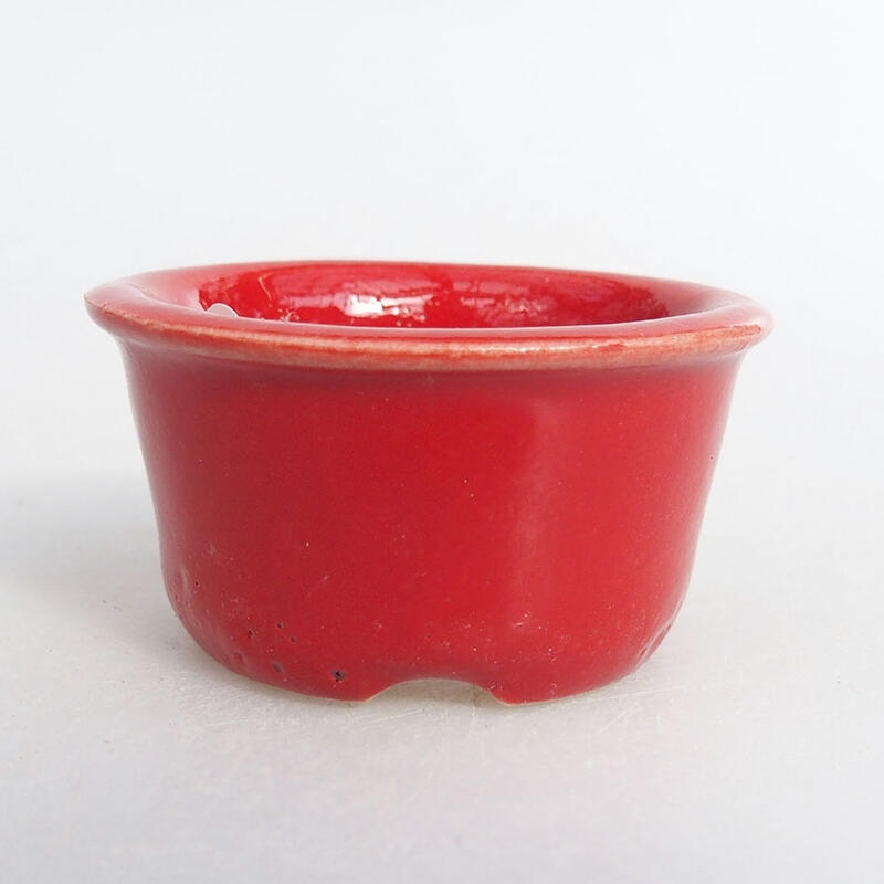 Mini bonsai bowl 4.5 x 4.5 x 2.5 cm, color red