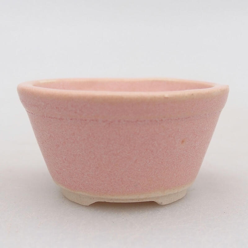 Mini bonsai bowl 4.5 x 4.5 x 2.5 cm, color pink