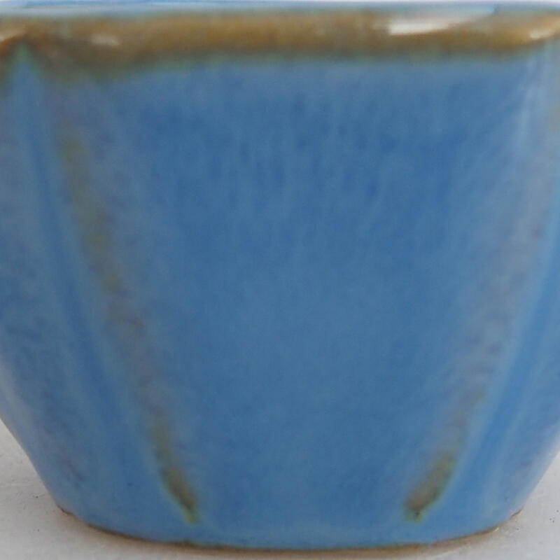 Mini bonsai bowl 4.5 x 4.5 x 3 cm, color blue