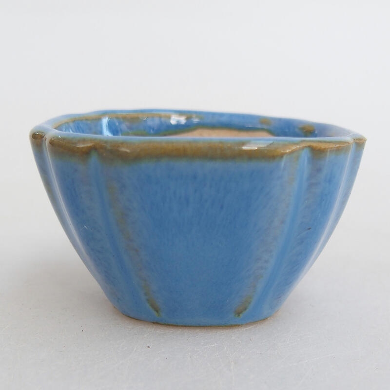 Mini bonsai bowl 4.5 x 4.5 x 3 cm, color blue