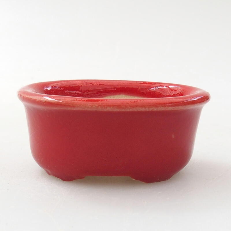 Mini bonsai bowl 4.5 x 4 x 2 cm, color red