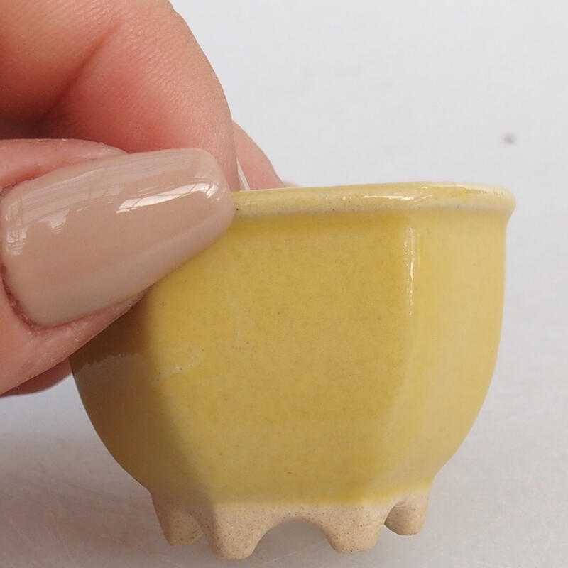 Mini bonsai bowl 4.5 x 4 x 3 cm, color yellow