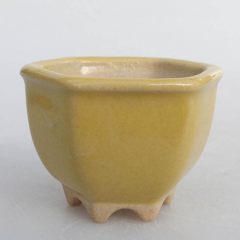 Mini bonsai bowl 4.5 x 4 x 3 cm, color yellow