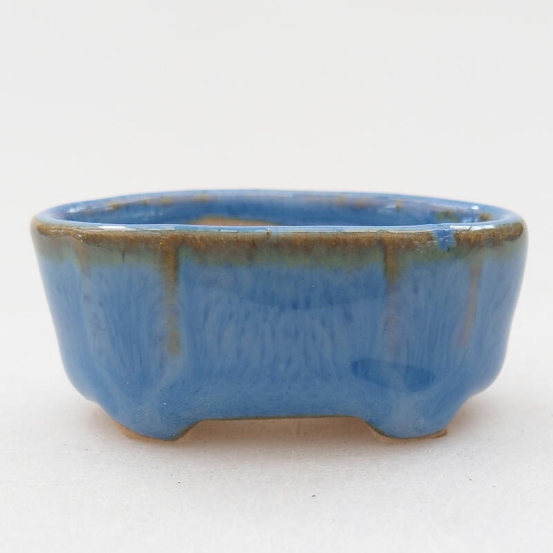 Mini bonsai bowl 4 x 2.5 x 2 cm, color blue