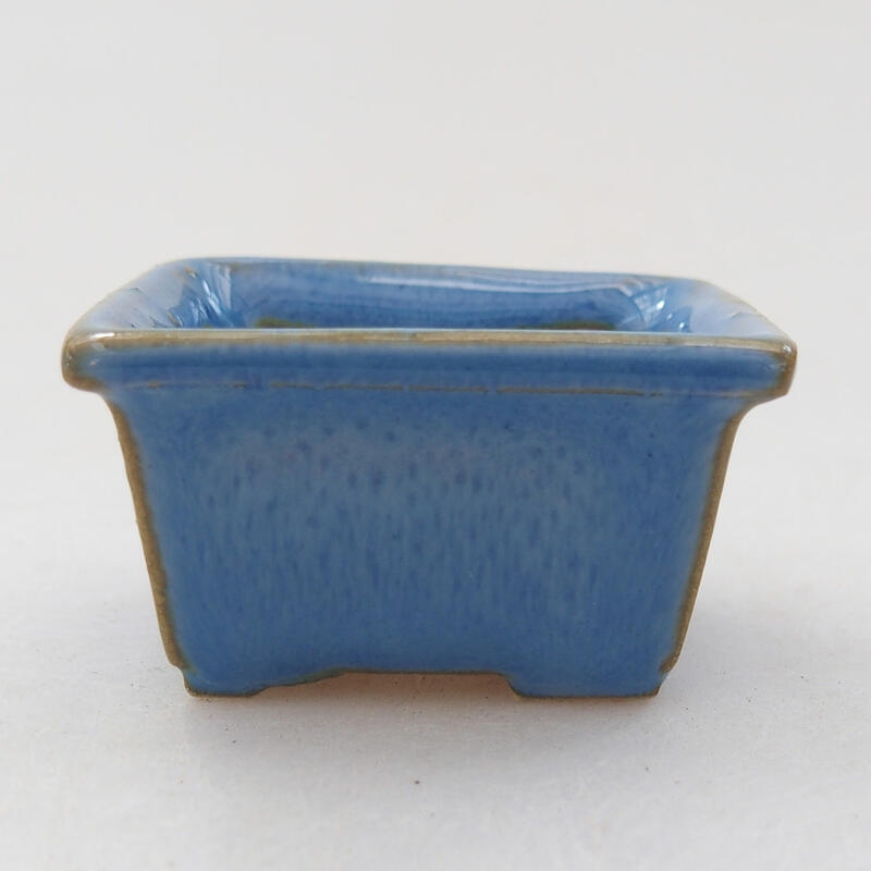 Mini bonsai bowl 4 x 3.5 x 2.5 cm, color blue