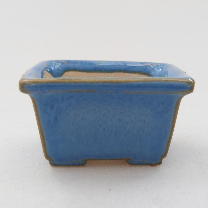 Mini bonsai bowl 4 x 3.5 x 2.5 cm, color blue