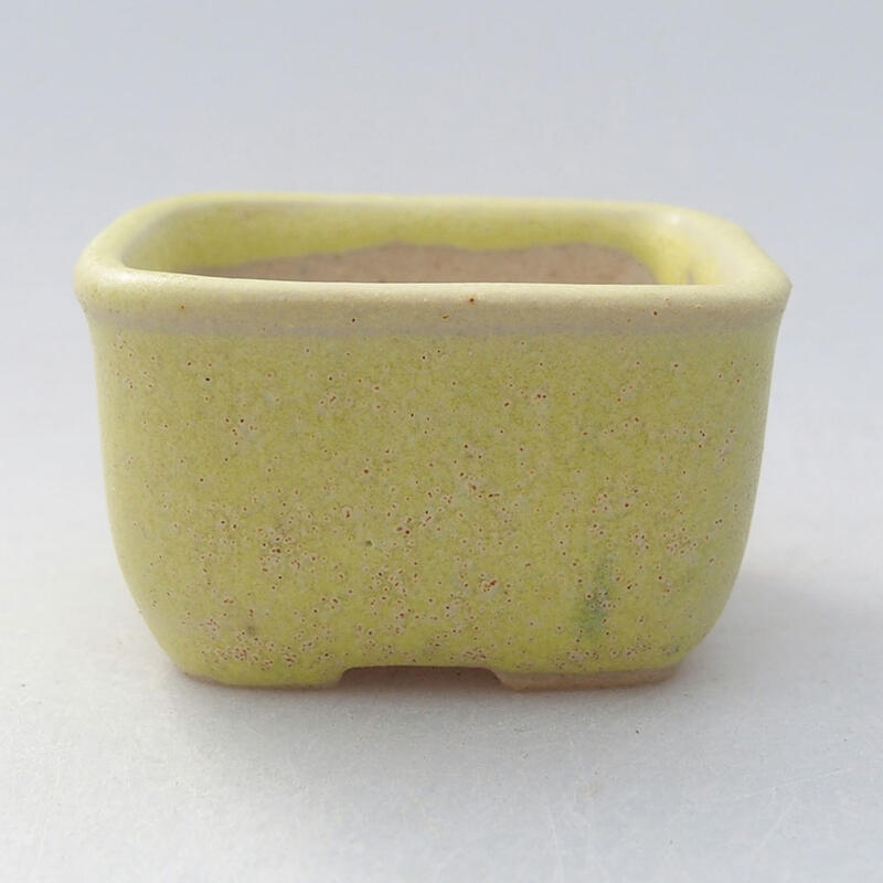 Mini bonsai bowl 4 x 3.5 x 2 cm, color yellow