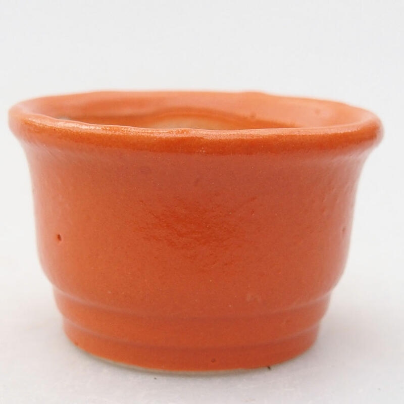 Mini bonsai bowl 4 x 4 x 2.5 cm, color orange