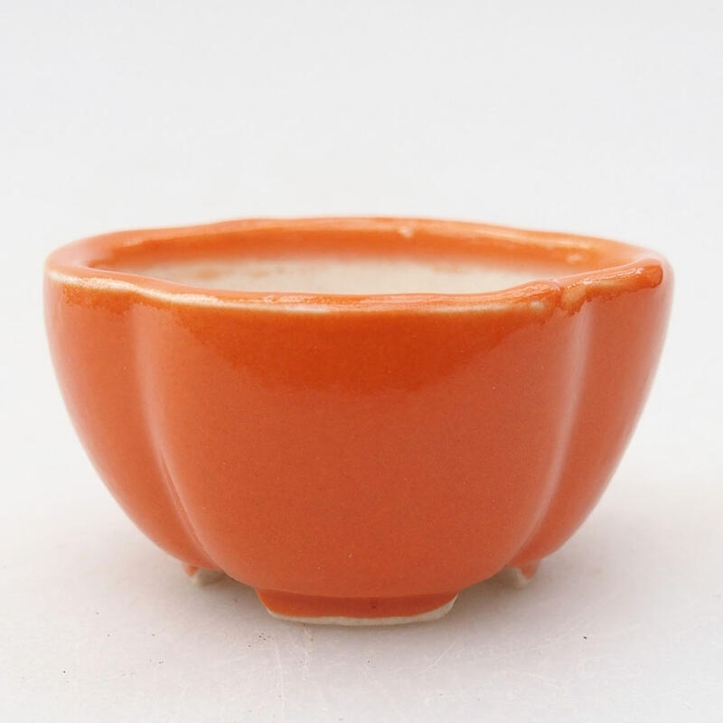 Mini bonsai bowl 4 x 4 x 2.5 cm, color orange