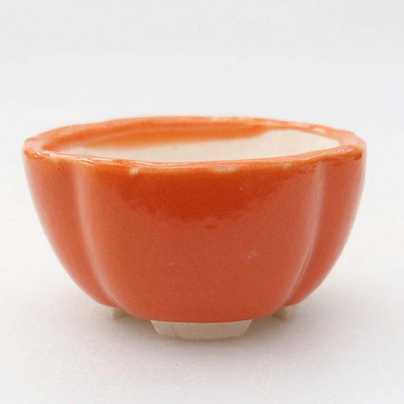 Mini bonsai bowl 4 x 4 x 2.5 cm, color orange