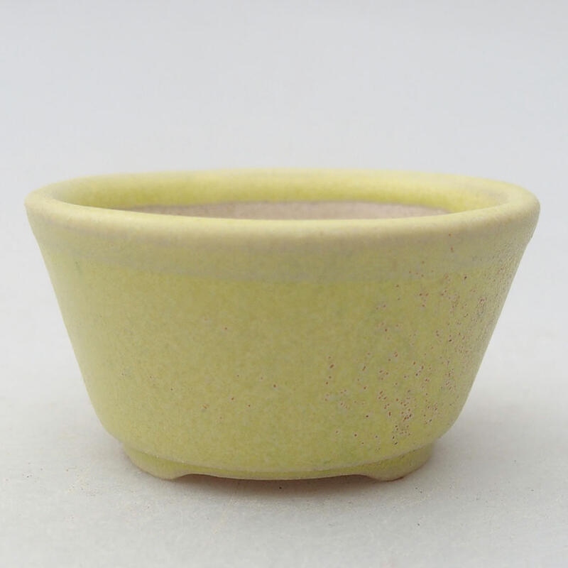 Mini bonsai bowl 4 x 4 x 2 cm, color yellow