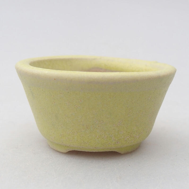 Mini bonsai bowl 4 x 4 x 2 cm, color yellow