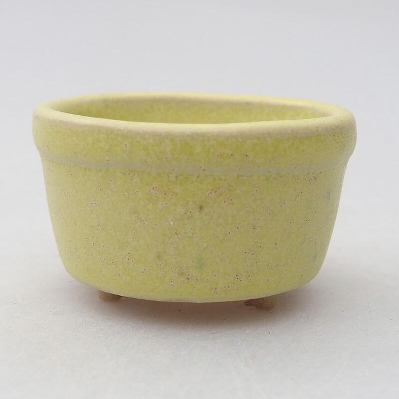 Mini bonsai bowl 4 x 4 x 2 cm, color yellow