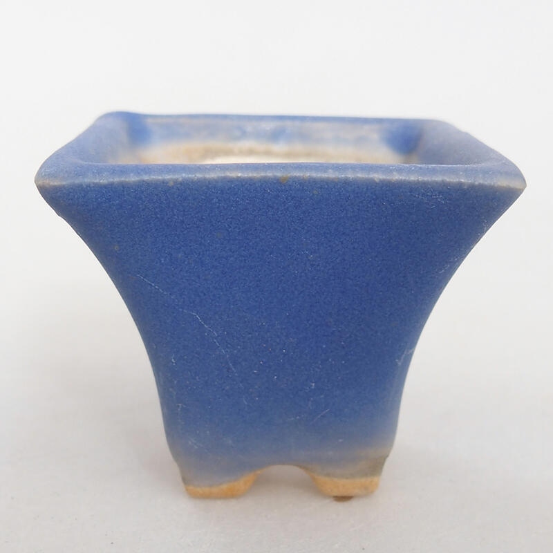 Mini bonsai bowl 4 x 4 x 3.5 cm, color blue