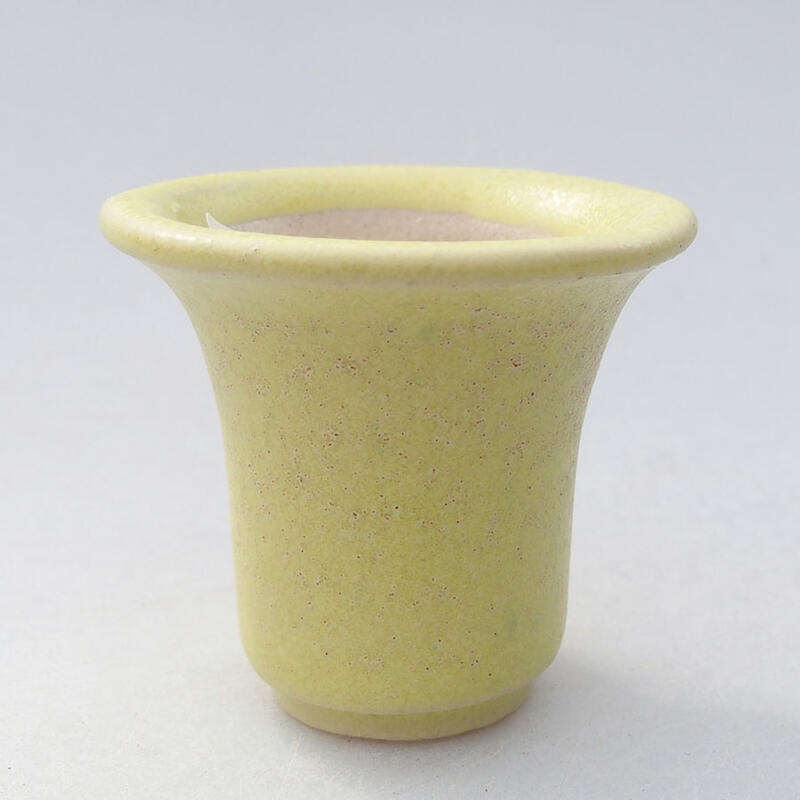 Mini bonsai bowl 4 x 4 x 3.5 cm, color yellow