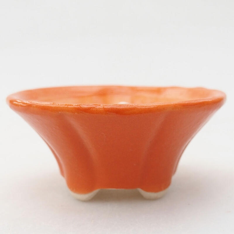 Mini bonsai bowl 5.5 x 5.5 x 2.5 cm, color orange