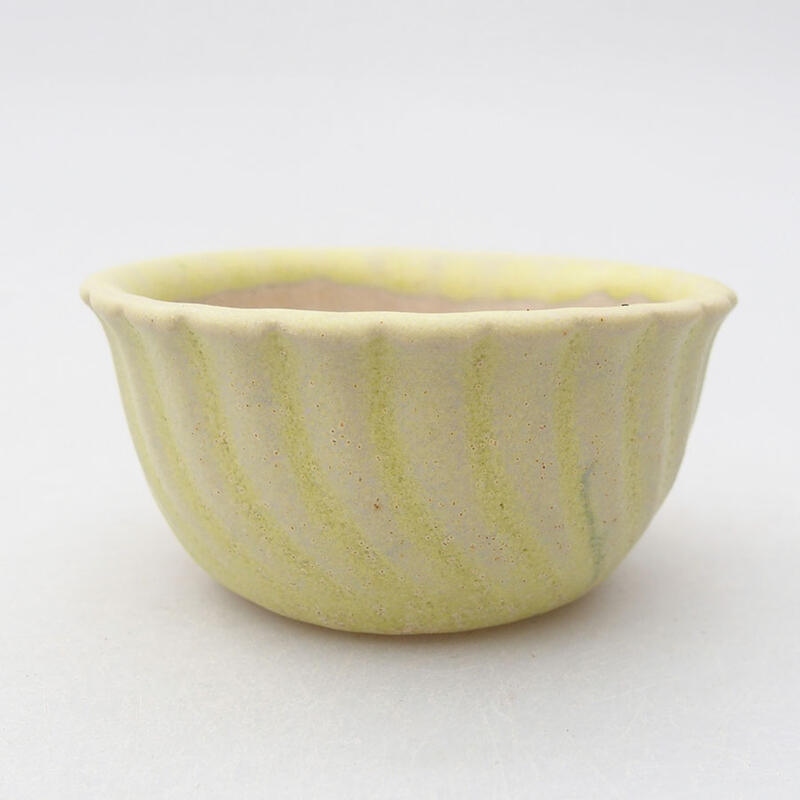 Mini bonsai bowl 5.5 x 5.5 x 2.5 cm, color yellow