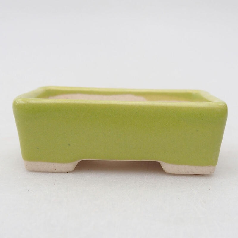 Mini bonsai bowl 5 x 3 x 1.5 cm, color green