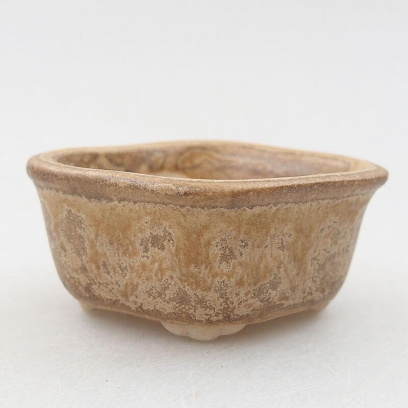 Mini bonsai bowl 5 x 4 x 2 cm, color brown