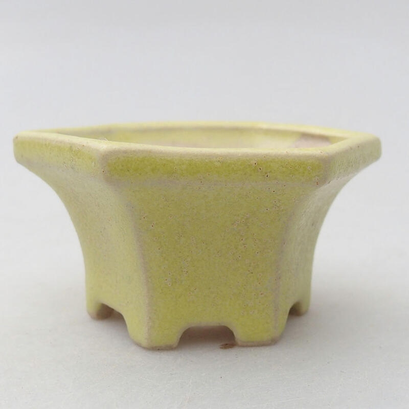 Mini bonsai bowl 5 x 5 x 2.5 cm, color yellow