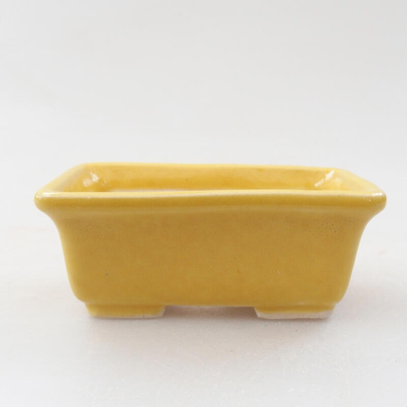 Mini bonsai bowl 6.5 x 4 x 2.5 cm, color yellow