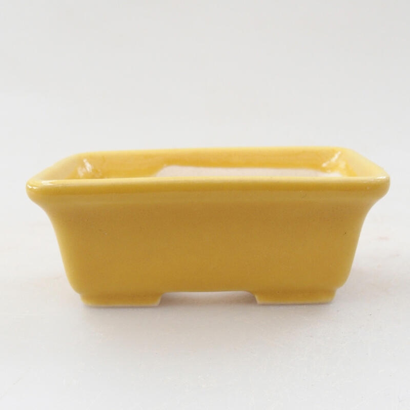 Mini bonsai bowl 6.5 x 4 x 2.5 cm, color yellow