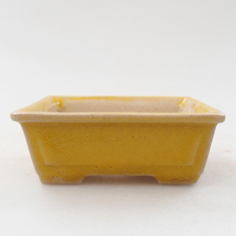 Mini bonsai bowl 6.5 x 5.5 x 2.5 cm, color yellow