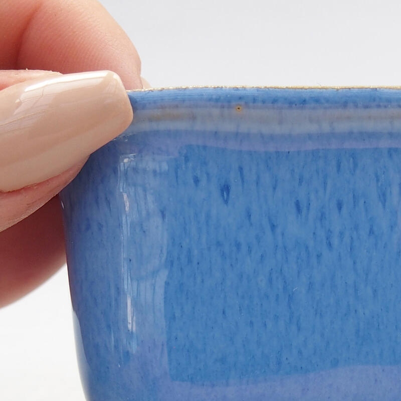 Mini bonsai bowl 6.5 x 6.5 x 4.5 cm, color blue