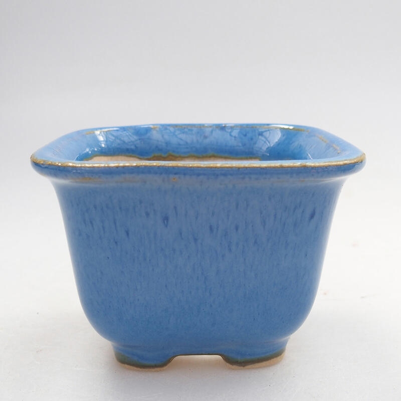 Mini bonsai bowl 6.5 x 6.5 x 4.5 cm, color blue