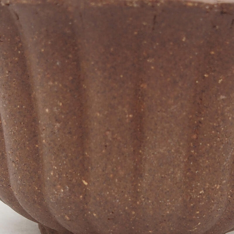 Mini bonsai bowl 6.5 x 6.5 x 4 cm, color brown