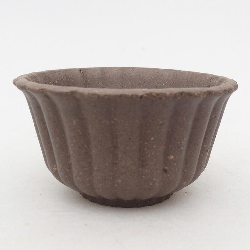 Mini bonsai bowl 6.5 x 6.5 x 4 cm, color brown ocher