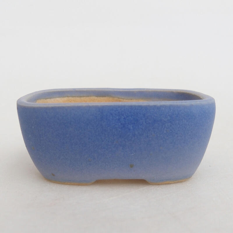 Mini bonsai bowl 6 x 4.5 x 2.5 cm, color blue