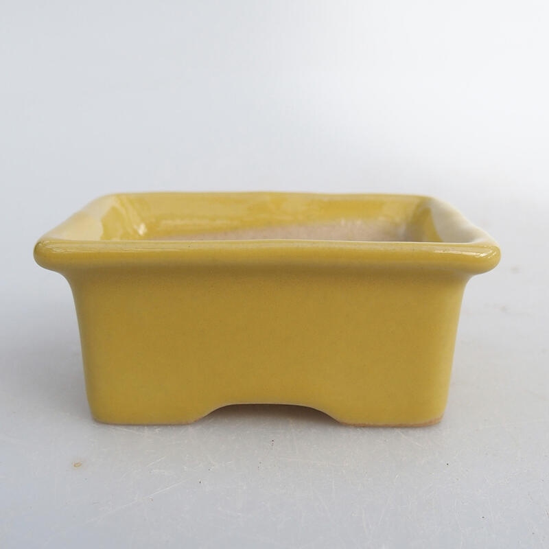 Mini bonsai bowl 6 x 4.5 x 2.5 cm, color yellow