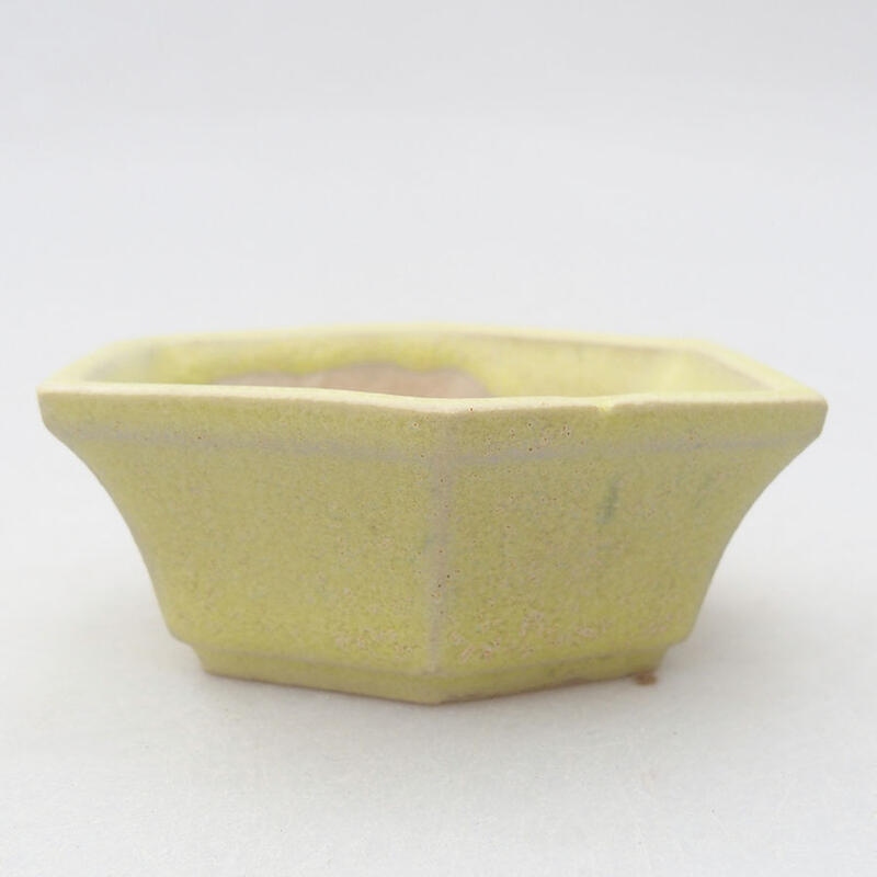 Mini bonsai bowl 6 x 5.5 x 2 cm, color yellow