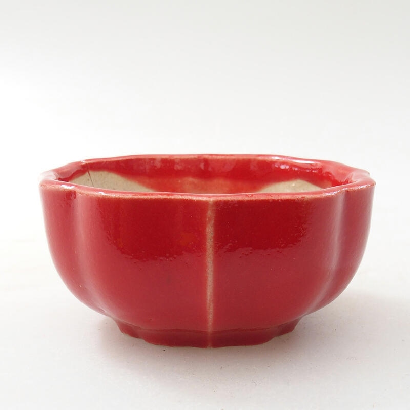 Mini bonsai bowl 6 x 6 x 3 cm, color red