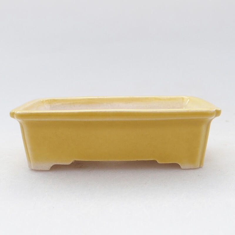 Mini bonsai bowl 7.5 x 5 x 2 cm, color yellow